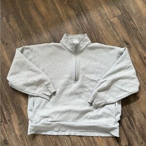 Aritzia Boyfriend Cozy Fleece Quarter-Zip Sweater